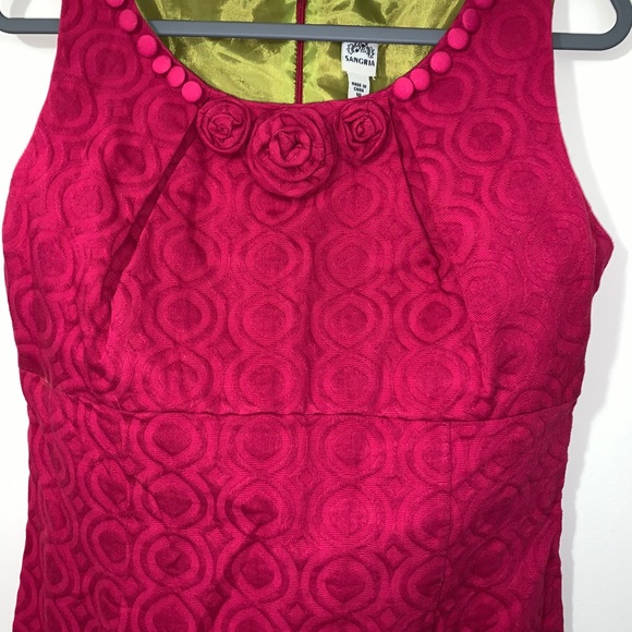 Sangria A Line knee length floral themed dress - Picture 4 of 6